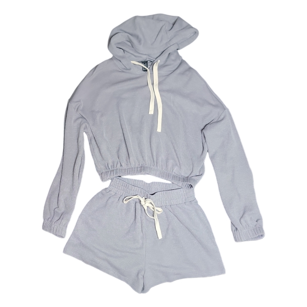 Forever 21 Cropped Hoodie & Shorts Set